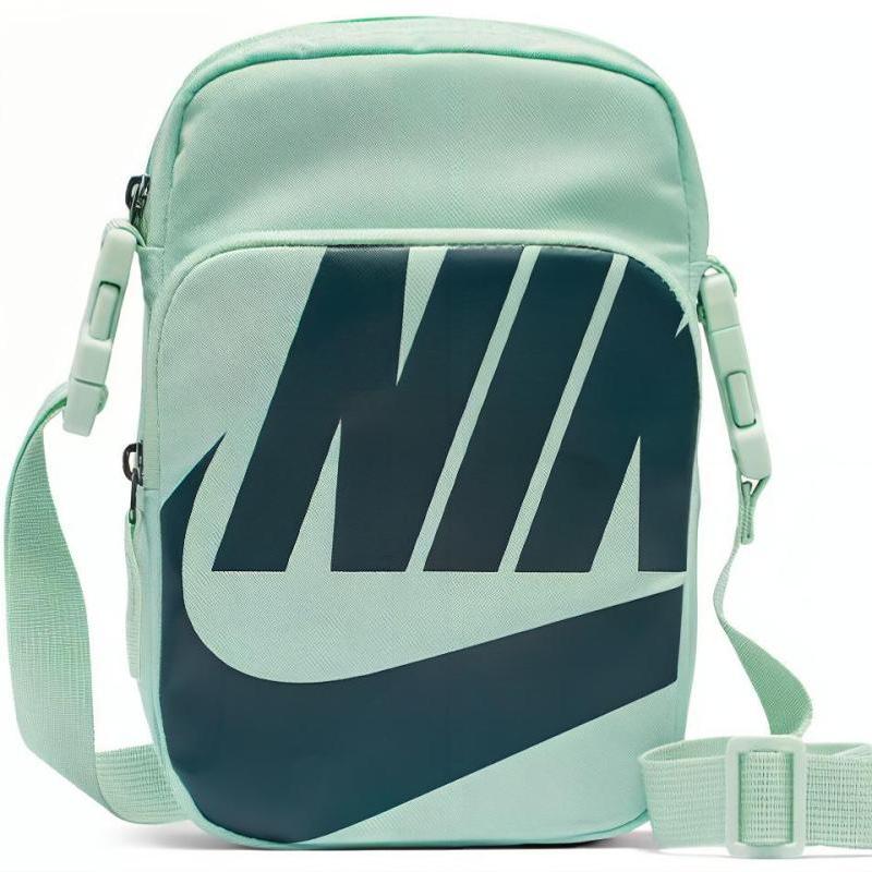 Nike Heritage Polyester Shoulder Bag, Crossbody Bag Regular Unisex Green Casual BA6344-321