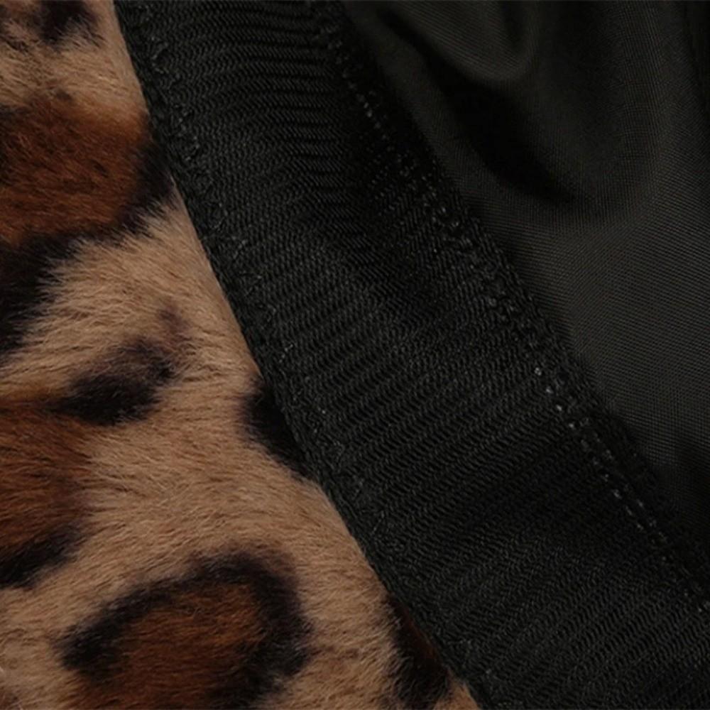 Thicken Women Plush Bucket Hat Korean Style Winter Warm Hat Leopard Print Bucket Hat  Outdoor