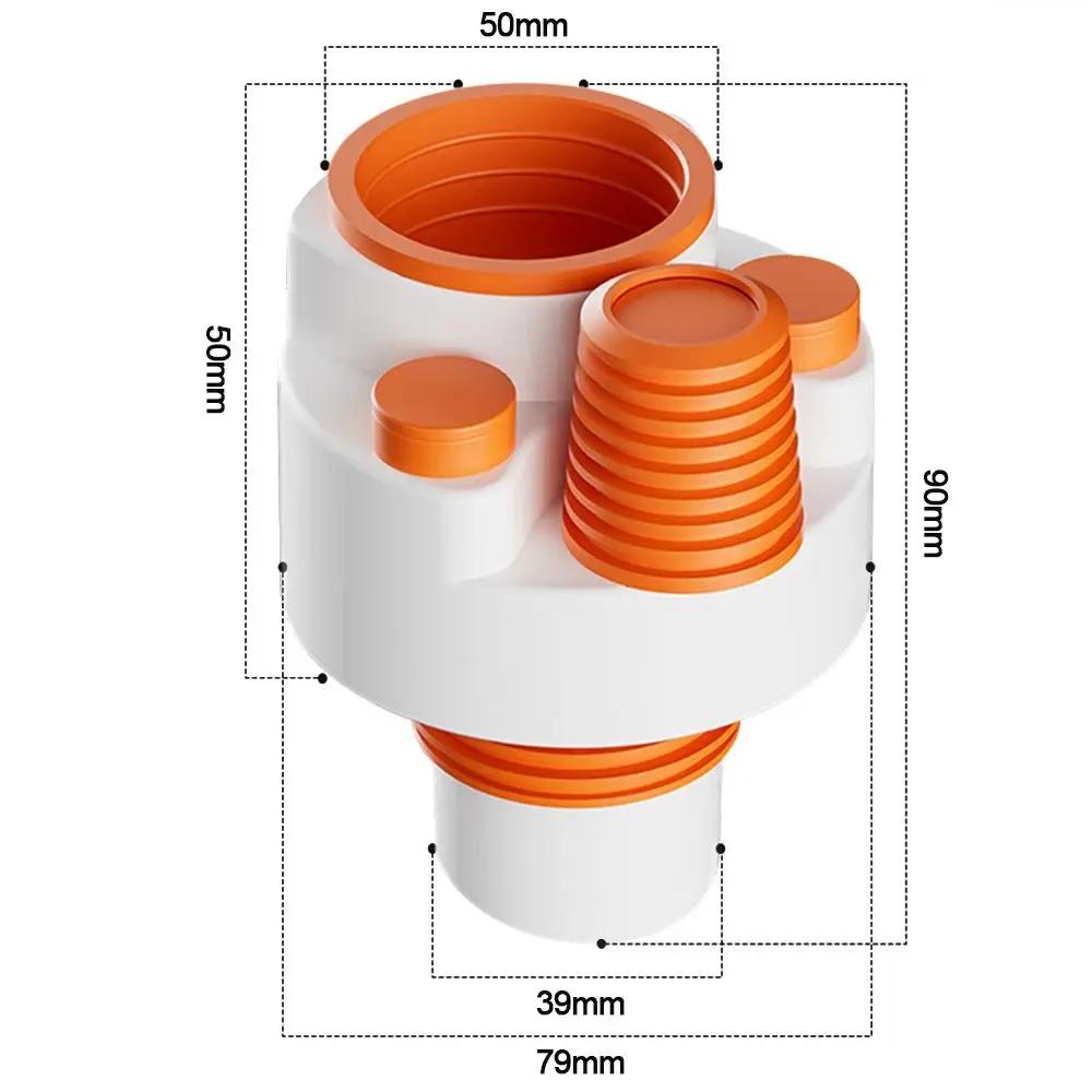 Anti Odor Sink Drain Pipe Adapter Sealing Ring Neat Dishwasher Water Pipe Connector Universal Multifunctional