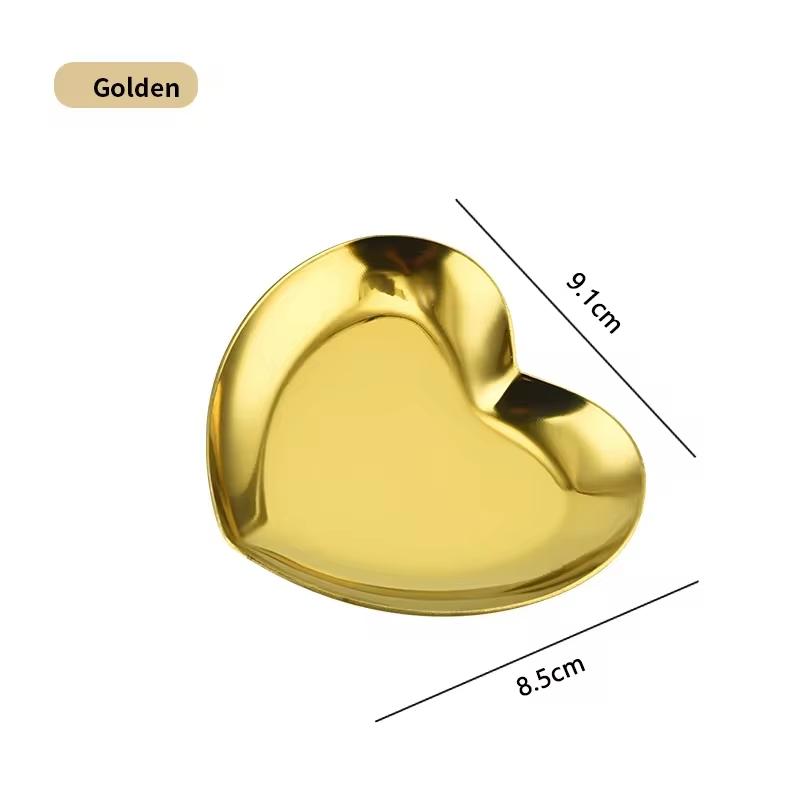 Nordic Gold Oval Plate Jewelry Box Key Tray Stainless Steel Metal Multi-functional Creative Fruit Dried Fruit Storage Tray