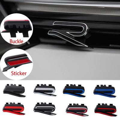 RTSD8 1 Stück ABS Auto Frontgrill R Emblem Aufkleber/Schnalle für VW R Polo Passat B5 B7 Golf 3 4 5 8 Jetta Touareg Bora Auto Zubehör