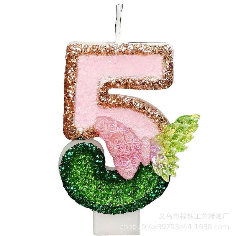 Creative Butterfly Number Birthday Candles 0-9 for Party Cake Decoration