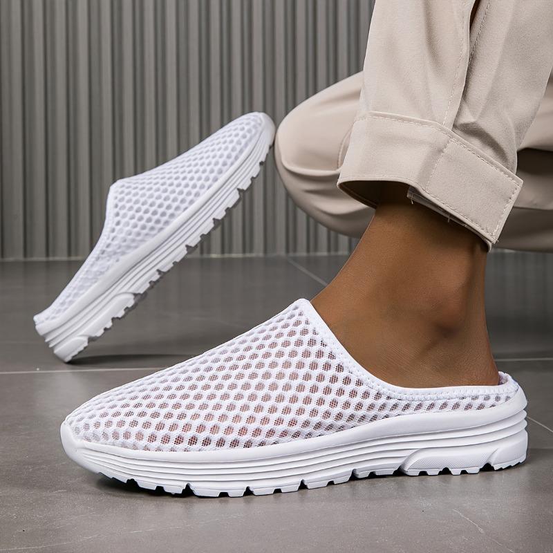 Half Slippers Women Outer Wear Summer Mesh Women Walking Sandals Slippers Large Size Comfortable Sneakers