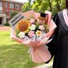 Crochet Flower Bouquet Graduation Bouquet Artificial Woven Flowers Decorations Teacher's Day Mother's Day Gifts