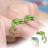 Anello Rana Carino Colorato Regolabile Anelli Rana Arboricola Fatti a Mano Gioielli Divertenti Regalo Unico Perfetto Anelli Animali Carini per Festa in Spiaggia Estiva.