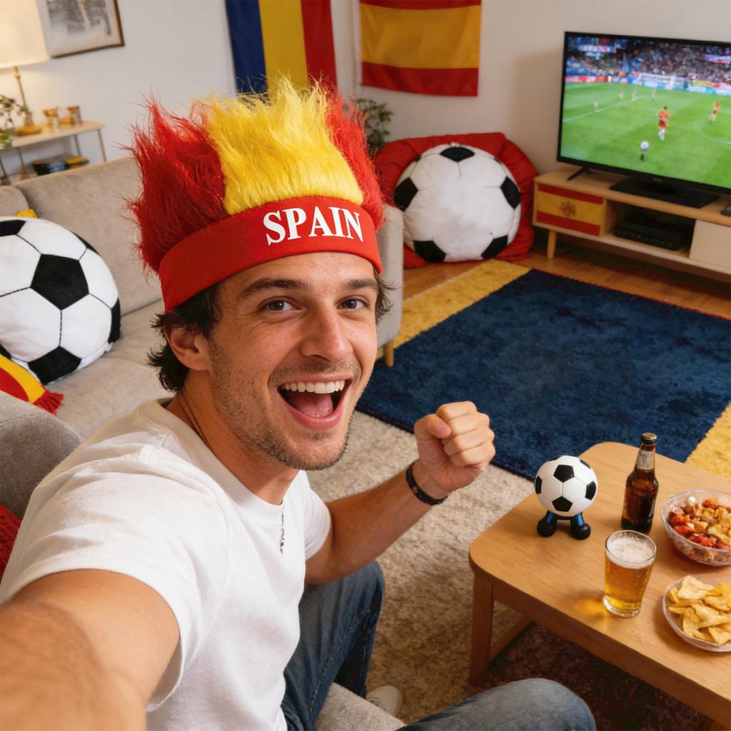 Fan Wigs, Flag Color Headbands, Football Game Cheering Props, Headwear