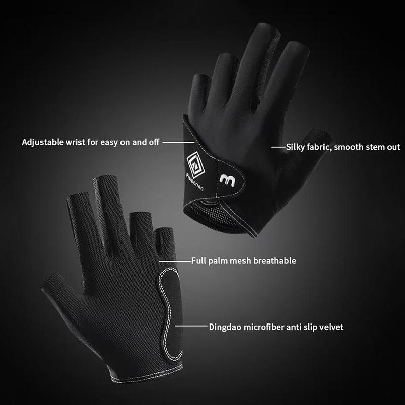1Pc Man Billiards Gloves Pool Gloves 3 Fingers Show For Left Hand Anti-Slip Breathable Snooker Gloves Billiards Accessories