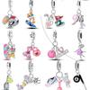 Charms Esportivos de Cobre Contas Golfe Rugby Surfe Tênis Dança Pingentes Encaixam em Pulseiras Pandora Joias Diy Presente