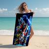 1pc UFO Robot Grendizer10 Beach Towel, Comfortable and Thick, and Swimming/Bath/Picnic/Camping Towel, Suitable for Seaside Beaches