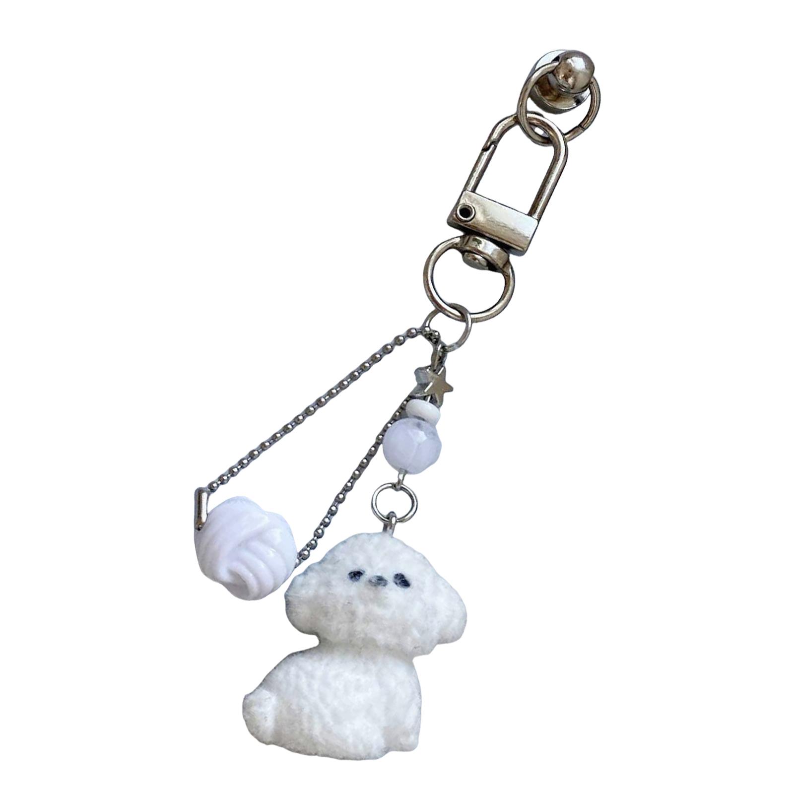 

Милый ремешок для мобильного телефона в виде собаки, многофункциональное украшение для подвешивания собаки, текстура сплава, подходит для телефонов, сумок и брелоков B