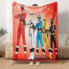 Power Rangers Team Flannel Blanket Super Soft Warm Cozy Blanket For Sofa Bed Office Travel Allseason Home Decor Gift