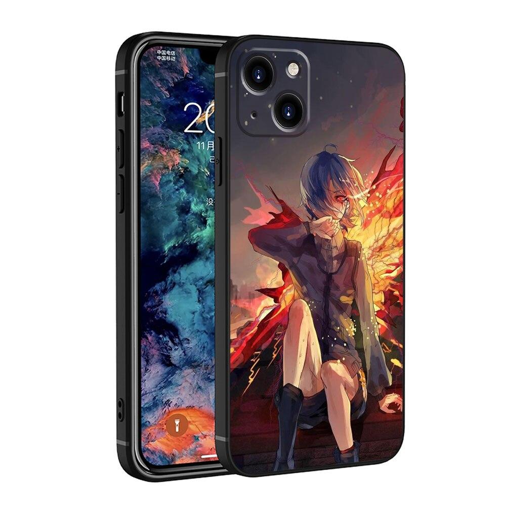 Black Case For iPhone XS 13 Pro Max 8 Plus 11 7 XR 12 14 X Mini 5 6 6S 5S SE2 SE2022 Anime Manga Tokyo Ghouls