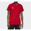 adidas T Shirts Men's Light Scarlet Crew Neck Moderate Straight Fit FU6220