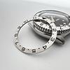 SEIKO Ceramic Slope Inner Bezel for SKX007 SBSA Aftermarket Part Polished Dual Time 7S26-0020 SRPD, Etc. Customizable, Silver, Finish