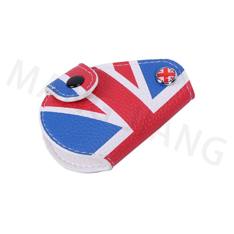 BLH1 Car Smart Key Case Cover Leather Union Jack Key Bag For Mini Cooper F54 F55 F56 F57 F60 R55 R56 R57 R60 R61 Auto Accessories