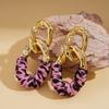 Geometric Oval Silver Needle Earrings, High-end and Elegant Earrings for Women