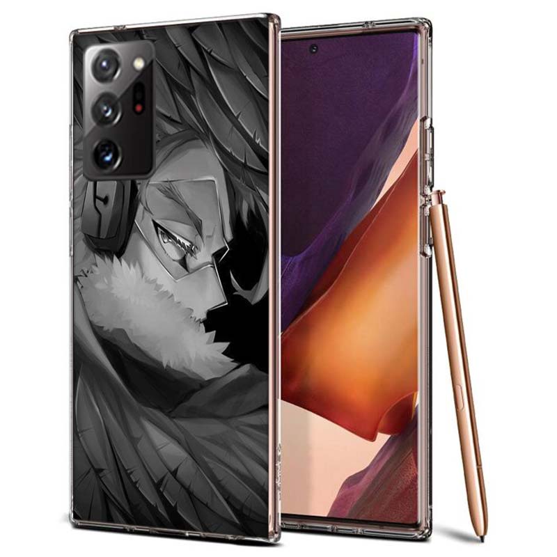 Anime MHA Hawks BNHA Phone Case for Samsung A55 A35 A25 A15 A07 A05S A16 A17 A26 A36 A37 A56 A57 Galaxy Note 20 10 A50S A71 A51