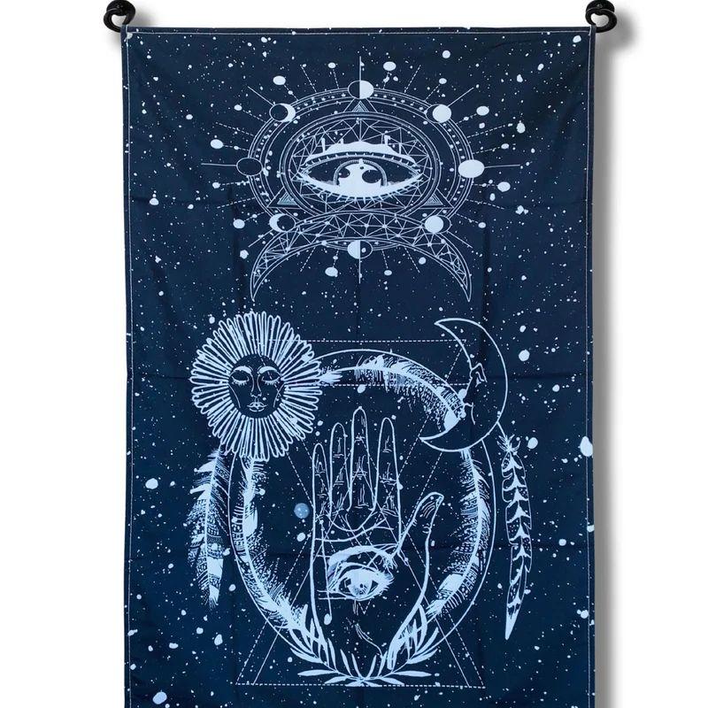 Tapestry Palmistry Hand and Eye 75x100 чёрный