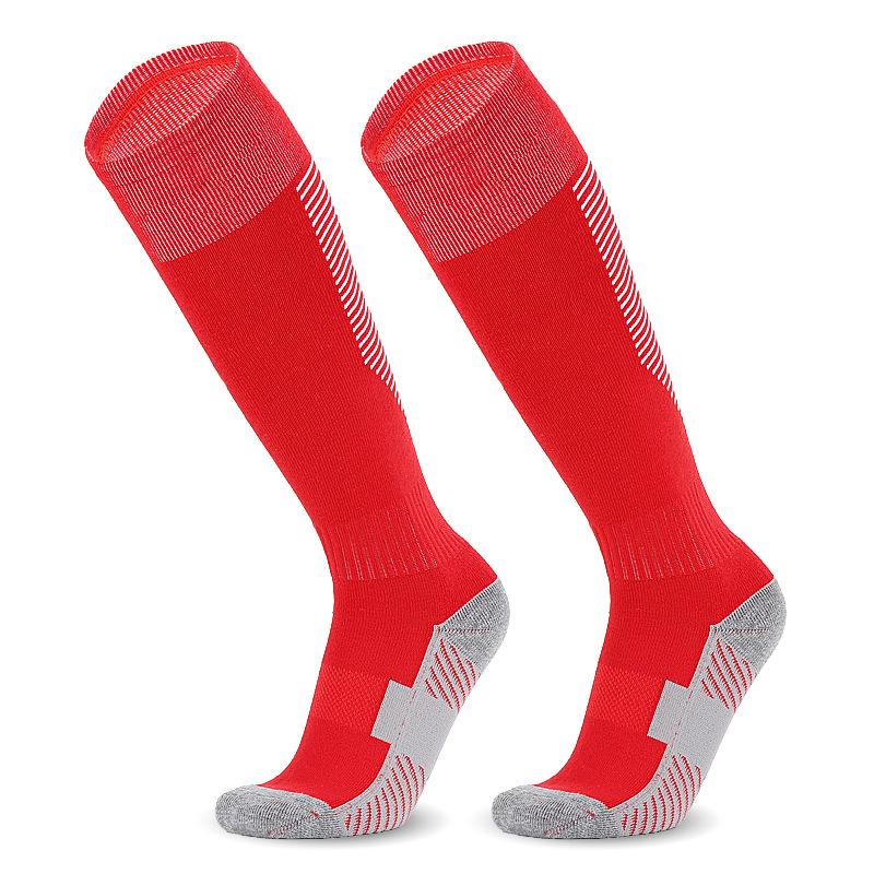 Practical Long Tube Football Socks Adult Older Children Children Towel Bottom Regular Towel Bottom Over Knee Breathable Sports Socks