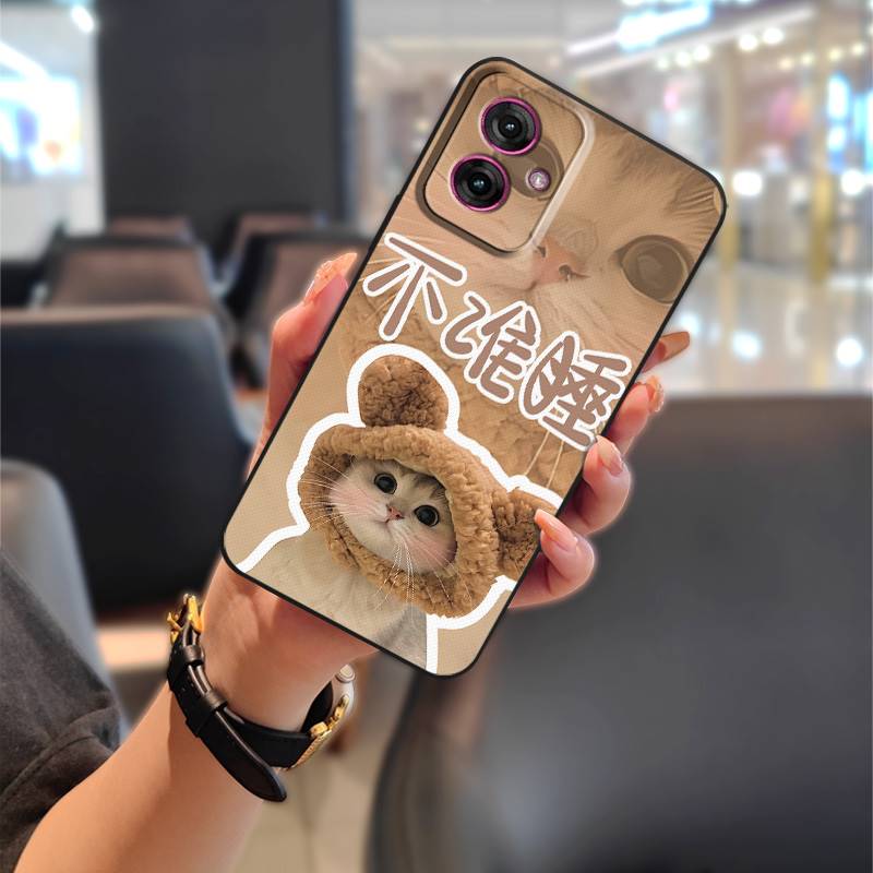 Waterproof Anti-knock Phone Case For MOTO G55 5G Protective Dirt-resistant Cute Graffiti Durable Cartoon TPU Soft case