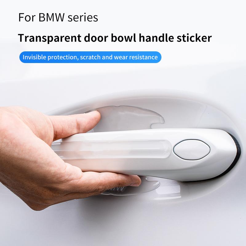 8pcs Car Door Sticker Door Handle Protection For BMW Series F10 F11 G30 G31 G20 F30 F31 F34 X1 X3 X4 X5 X6 E60 E90 E91 92 E93