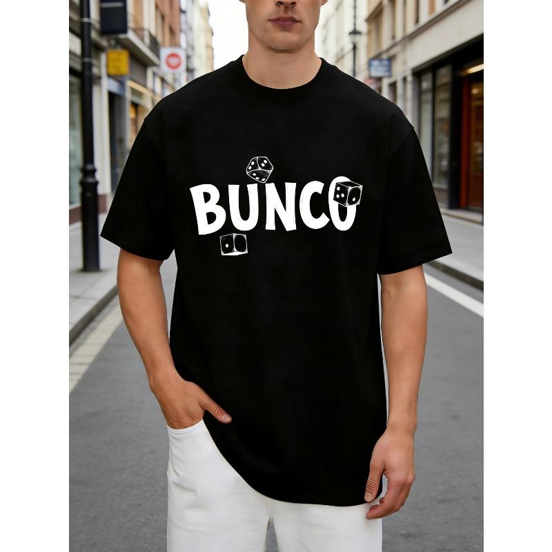 European sizes Casual Style Men S T-Shirt Bunco Dice Game Theme Party Season Gift for Friends S чёрный