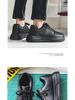 Men's Black Non-Slip Waterproof Leather Chef Shoes for Summer Cooking & Leisure