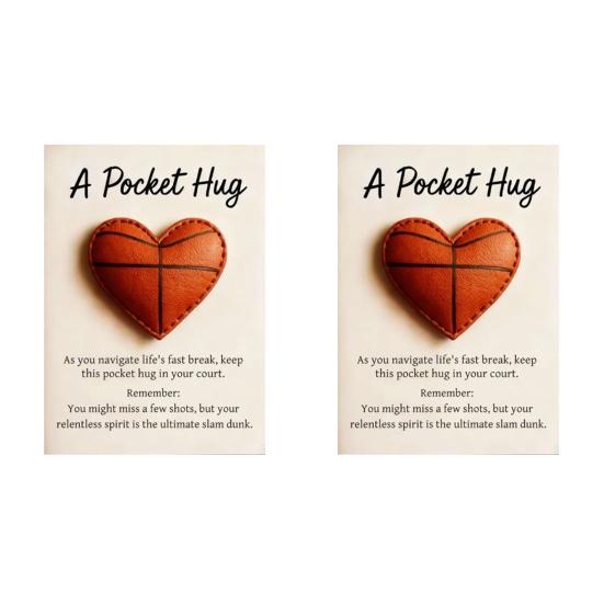 Golf Pocket Hug with Card Heart-Shaped Softball Golf Ball Pocket Hug Token Encouragement Keepsake Gift for Softball Lovers Golfers Sports Enthusiasts