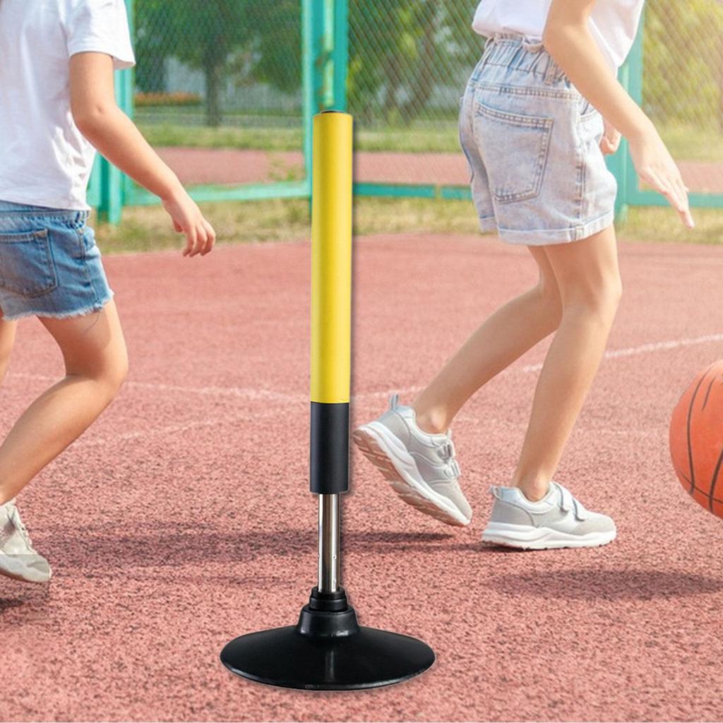 Basketball Football Training Aid Agility Rod Steel Shaft Sturdy Quick Return 0.6 Meter