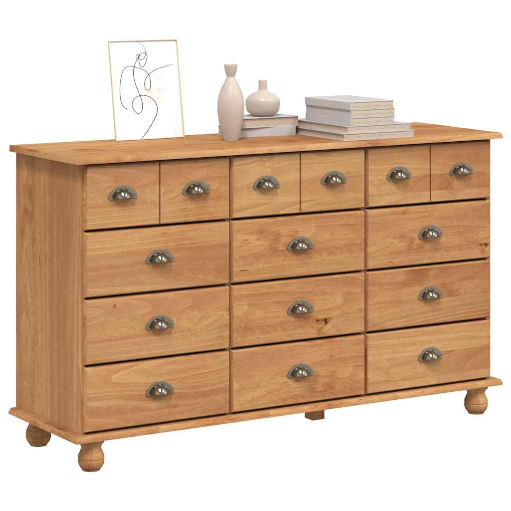 ASKIM Braune Kommode mit Schubladen 79 x 40 x 133,5 cm