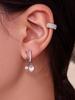 Qiong Yao 18K Gold Plated Zircon Star Pendant Stainless Steel Earrings