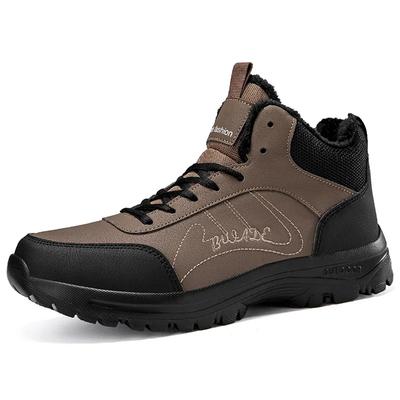 Men's Casual Sports Shoes, Winter Cotton-padded Fashionable and Warm Men's Boots, Outdoor Hiking Boots, Snow Boots, Senior Shoes
