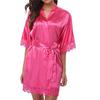 Plus Size Women's European & American Lingerie Nightgown Bathrobe - Loose, Large Elasticity Yukata Nightdress