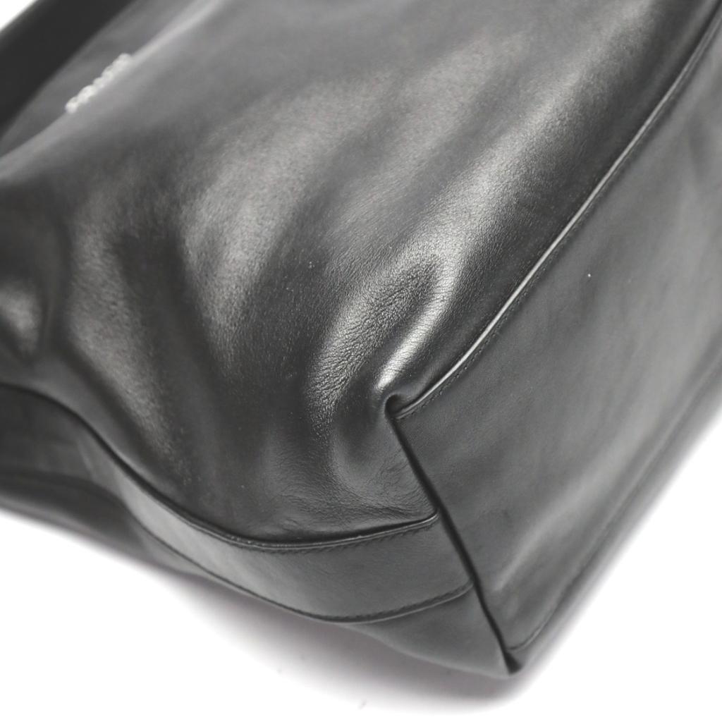 COACH Cafu Diagonal crossing Shoulder Bag leather black Women 19889 Used