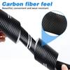 Carbon Fiber Car Door Sill Threshold Anti Protective Stickers Decals For Nissan Qashqai Rear Trunk Bumper Anti Scratch Strips