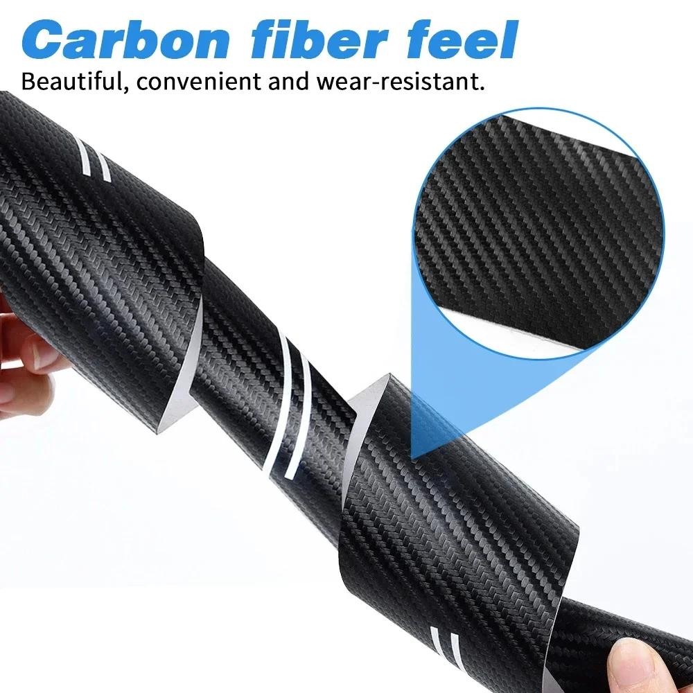 Carbon Fiber Car Door Sill Threshold Anti Protective Stickers Decals For Nissan Qashqai Rear Trunk Bumper Anti Scratch Strips