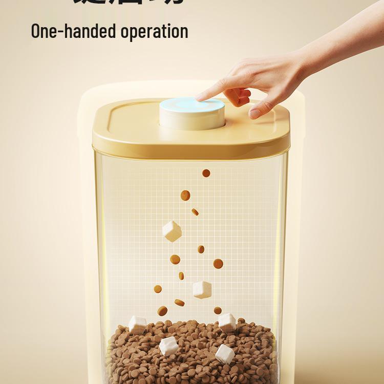 Sealed Moisture-Proof Pet Food Storage Bin - Large Capacity Vacuum Container for Cat & Dog Supplies