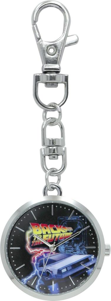 Fieldwork Pocket Watch Back To the Future Official Keychain DeLorean Logo Silver CARF BTF002-3