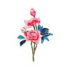 Elegant Peony Flower Corsages Chinese Style Enamel Pin Vintage Cloisonne Brooch  Casual Suit