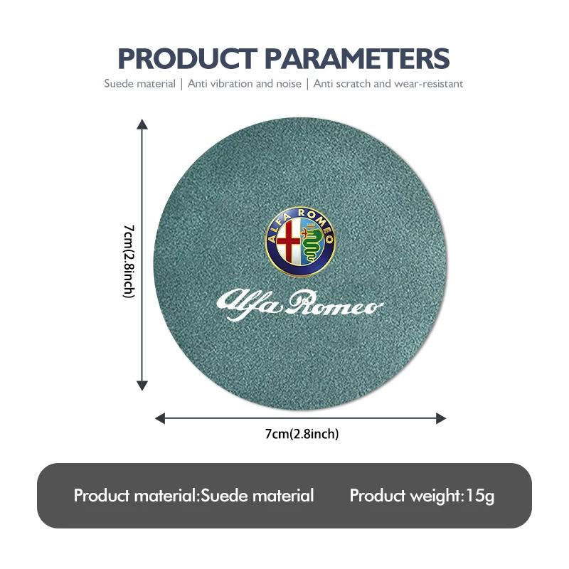 Autoaufkleber Für Alfa Romeo Für Alfa Romeo 2 STÜCK Auto Logo Anti-Rutsch Becherhalter Matte Getränkehalter Matte Innenzubehör Giulietta