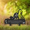 Grave Markers for Cemetery for Cat, Metal Grave Markers Yard Memorial Pet, Decorations for Cemetery for Loss of Cat Outdoors Garden Stake Decor (12 X