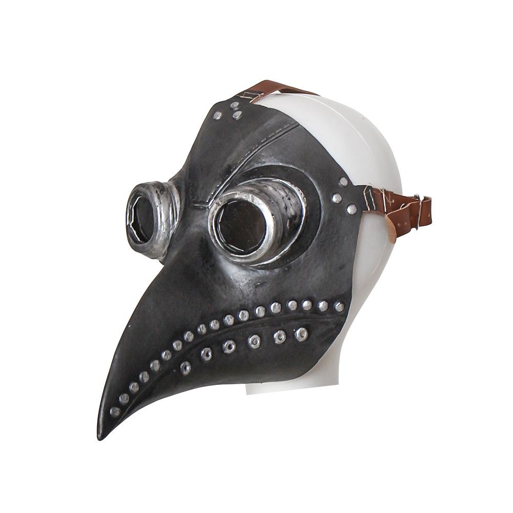 Costume da Cosplay Dottore della Peste, Outfit Oscuro da Dungeon di Halloween con Becco d'Uccello per Uomo