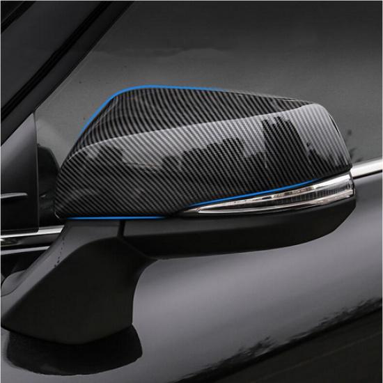 Carbon Fiber Rearview Mirror Cover Trim For Toyota RAV4 -2024
