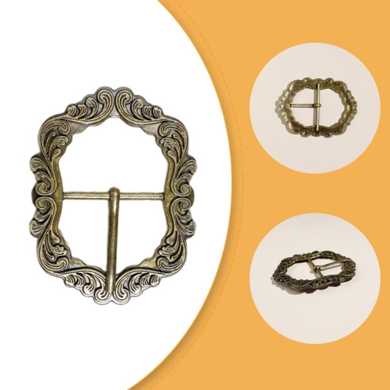 Delicate Waist Belt Replacements Buckle Multiple Functional Antique Metal Buckles for Custom Apparels and Craft Projects
