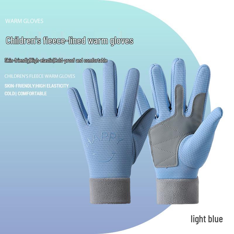 Mănuși de ciclism de iarnă pentru copii – Rezistente la vânt, antiderapante, fără degete, impermeabile pentru băieți, fete și femei.