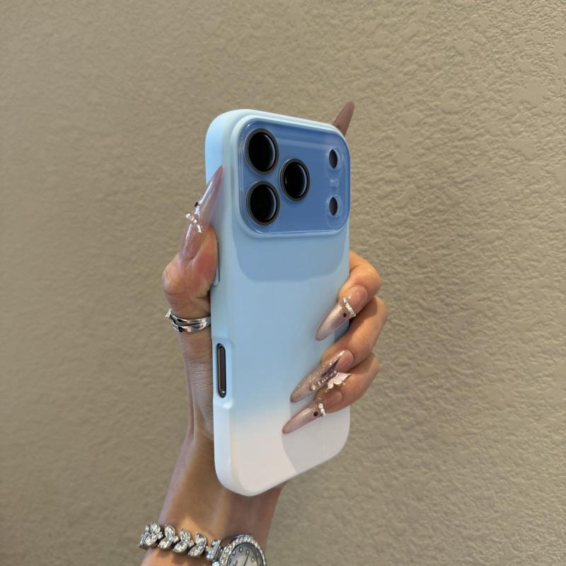 Große Fenster Bonbonfarbverlauf Weiche Hülle Für IPhone 17 16 15 14 Pro Max 13 12 Air Plus Flüssigsilikon Stoßfeste Rückseite