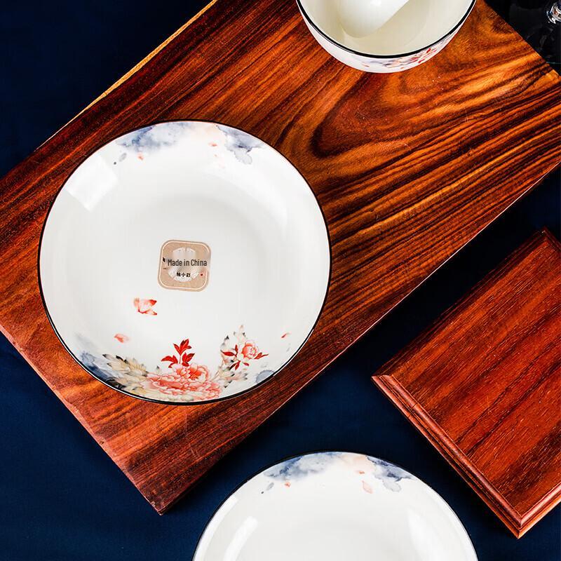 Tang Hui 12-Piece Chinese Retro Ceramic Tableware Set