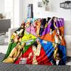 One Piece Characters Flannel Blanket Super Soft Warm Cozy Blanket For Sofa Bed Office Travel Allseason Home Decor Gift