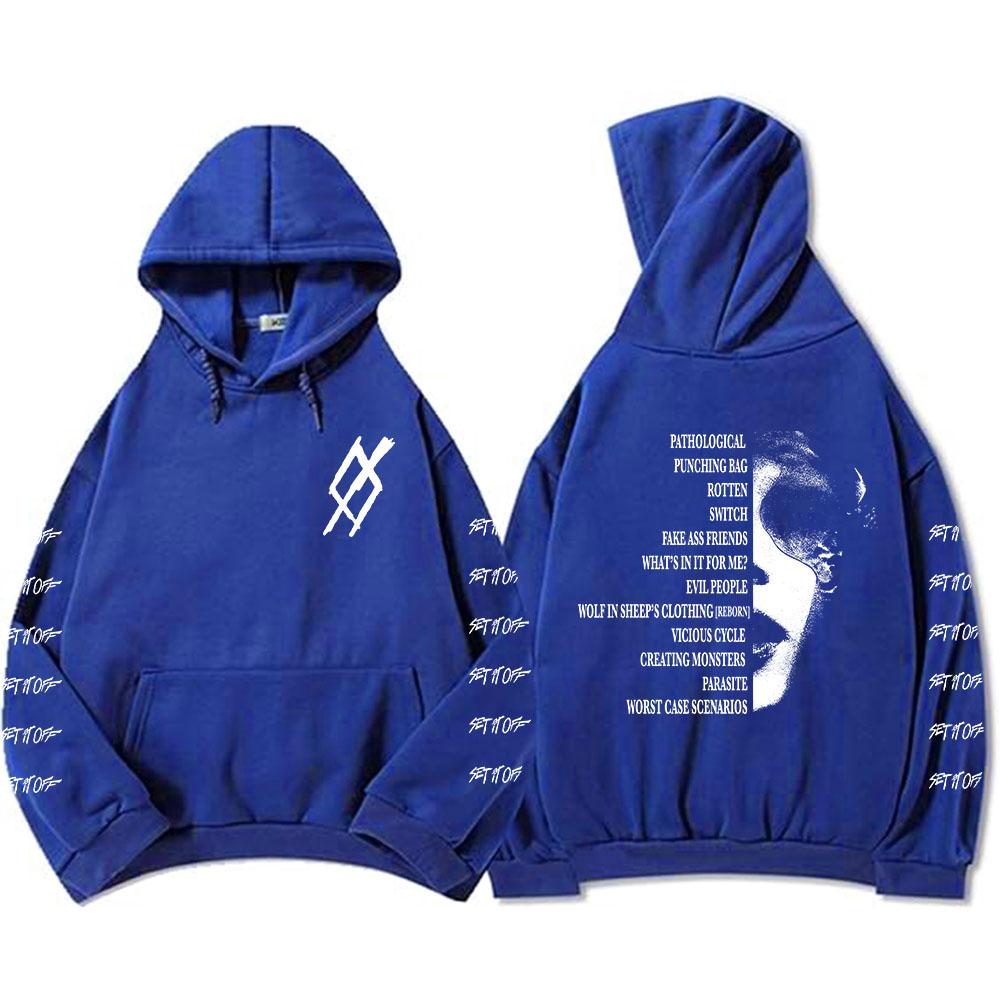 SIO Album Tracklist Hoodie Rock Band Set It Off Sweatshirts Grunge Fashion Unisex Streetwear Hip Hop Grunge Male Sudaderas Mens