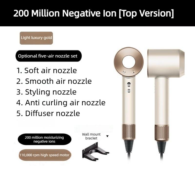 High Power Silent Hair Dryer Negative Ion Hair Care High-Speed Hair Blower Household Professional Hair Blowing Machine